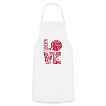 Baseball Softball Mama Love Baseball - Tablier de cuisine - blanc - Devant - AI Model Male 185 dark (185cm)