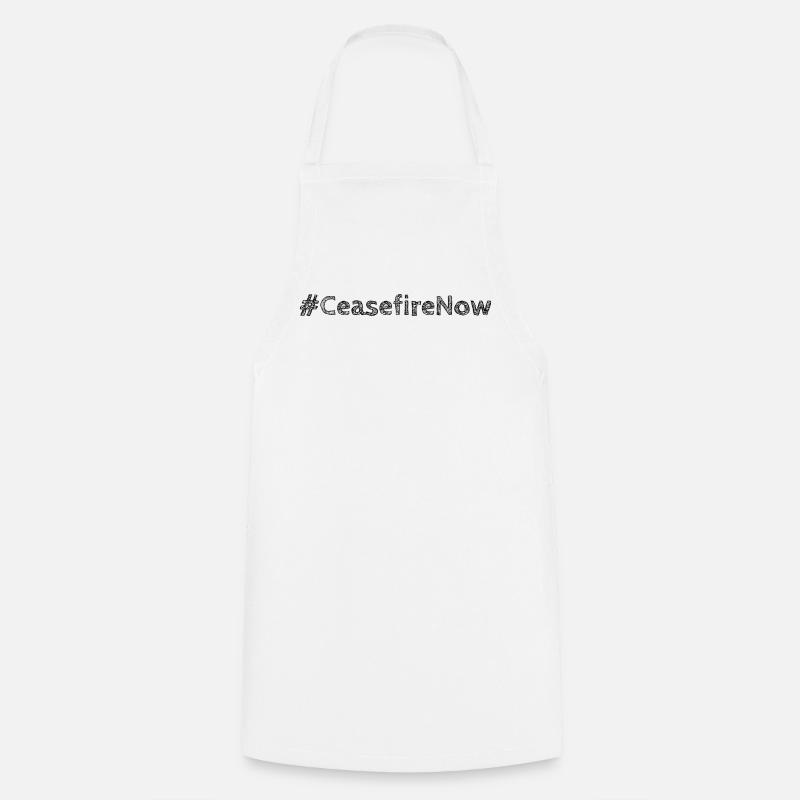 ceasefirenow - Kochschürze - Weiß