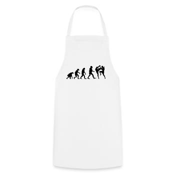 Muay Thai Evolution Muay Thai Fighter - Cooking Apron - white - Front - AI Model Male 185 dark (185cm)