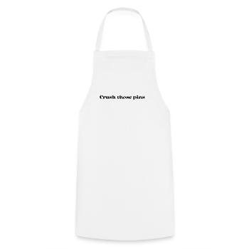 Bowling - Crush those pins - Cooking Apron - white - Front - AI Model Male 185 dark (185cm)