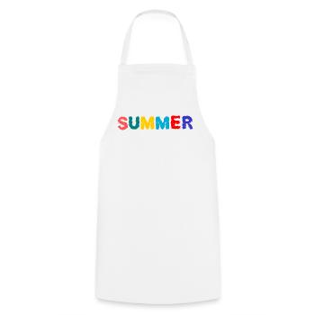 MISTRESS. MASTER. TEACHER. SCHOOL - Cooking Apron - white - Front - AI Model Male 185 dark (185cm)