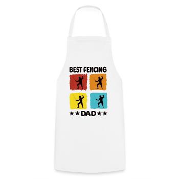 Best Fencing Dad - Kochschürze - Weiß - Vorne - AI Model Male 185 dark (185cm)