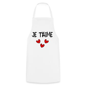 WEDDING. BRIDE-TO-BE. Bachelorette party. TEAM. TEAM MARIEE - Cooking Apron - white - Front - AI Model Male 185 dark (185cm)