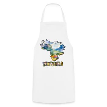 Aquarell Landkarte Venezuela - Kochschürze - Weiß - Vorne - AI Model Male 185 dark (185cm)