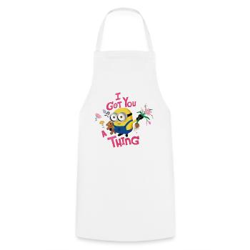 Minions Bob Avec Fleurs I Got You A Thing - Tablier de cuisine - blanc - Devant - AI Model Male 185 dark (185cm)