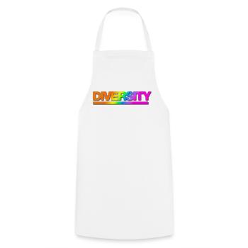 Typo Diversity Rainbow Shadow - Kochschürze - Weiß - Vorne - AI Model Male 185 dark (185cm)