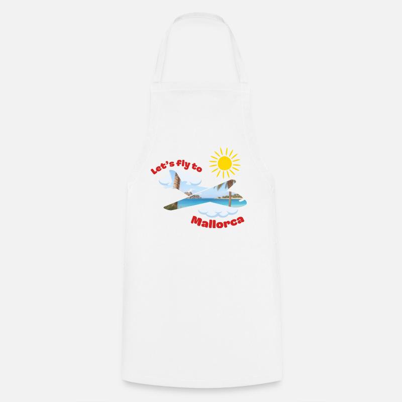 Let's fly to Mallorca - Cooking Apron - white