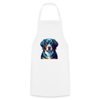 Appenzeller Sennenhund Dog Breed Cartoon Kawaii - Cooking Apron - white - Front - AI Model Male 185 dark (185cm)