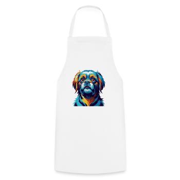 Griffon Nivernais Chien Race Dessin Animé Kawaii - Tablier de cuisine - blanc - Devant - AI Model Male 185 dark (185cm)