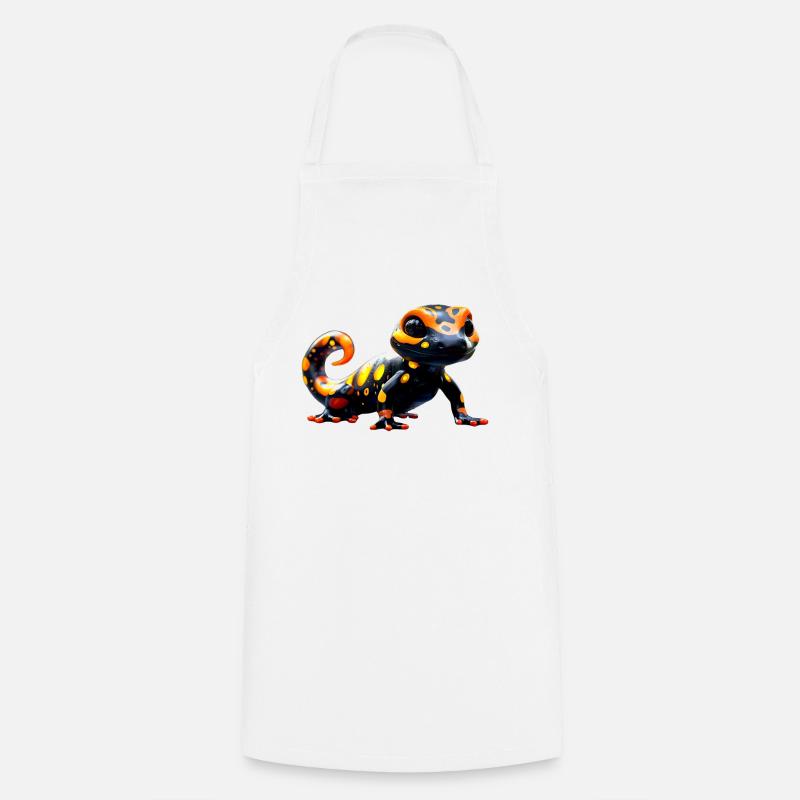 Salamanders, newts, tailed amphibians, fire salamanders - Cooking Apron - white