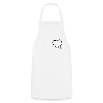Sewing Heart sewing scissors Sewing - Cooking Apron - white - Front - AI Model Male 185 dark (185cm)