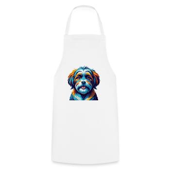 Chien maltais Shih Tzu Race Dessin animé coloré Kawaii - Tablier de cuisine - blanc - Devant - AI Model Male 185 dark (185cm)