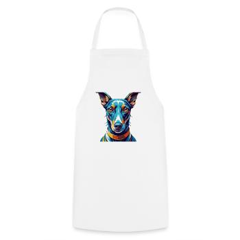 Rampur lévrier chien race coloré dessin animé Kawaii - Tablier de cuisine - blanc - Devant - AI Model Male 185 dark (185cm)