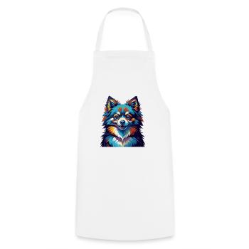 Poméranien Allemand Spitz Chien Race Dessin Animé Kawaii - Tablier de cuisine - blanc - Devant - AI Model Male 185 dark (185cm)