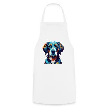 Vieux chien d’arrêt danois race dessin animé Kawaii - Tablier de cuisine - blanc - Devant - AI Model Male 185 dark (185cm)