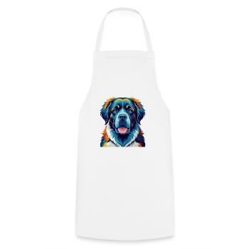 Pyrenean Mastiff Dog Breed Colorful Cartoon Kawaii - Cooking Apron - white - Front - AI Model Male 185 dark (185cm)