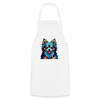 Pommersche Hunderasse Bunte Karikatur Kawaii - Kochschürze - Weiß - Vorne - AI Model Male 185 dark (185cm)