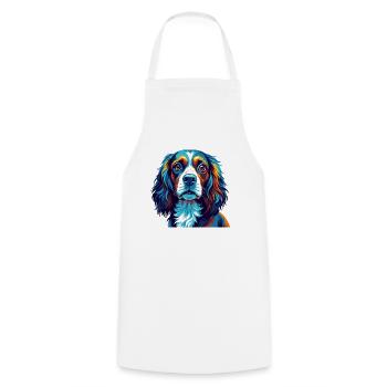 Pont Audemer Epagneul Chien Race Dessin Animé Kawaii - Tablier de cuisine - blanc - Devant - AI Model Male 185 dark (185cm)