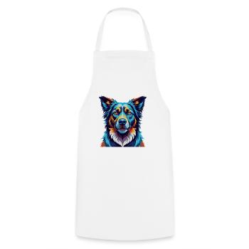 Schäferhund Hunderasse Bunte Karikatur Kawaii - Kochschürze - Weiß - Vorne - AI Model Male 185 dark (185cm)