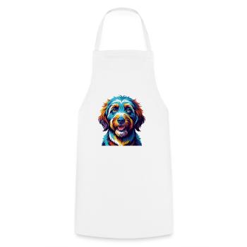 Spanisch Wasser Hund Rasse Bunt Karikatur Kawaii - Kochschürze - Weiß - Vorne - AI Model Male 185 dark (185cm)