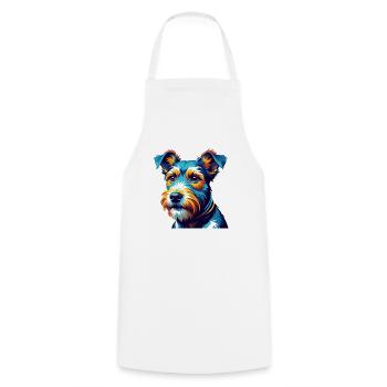 Fil Fox Terrier Chien Race Coloré Dessin Animé Kawaii - Tablier de cuisine - blanc - Devant - AI Model Male 185 dark (185cm)