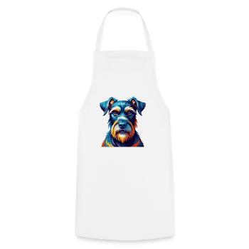 Standard Schnauzer Hunderasse Cartoon Kawaii - Kochschürze - Weiß - Vorne - AI Model Male 185 dark (185cm)