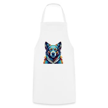Ovcharka Chien Russe du Sud Race Dessin Animé Kawaii - Tablier de cuisine - blanc - Devant - AI Model Male 185 dark (185cm)
