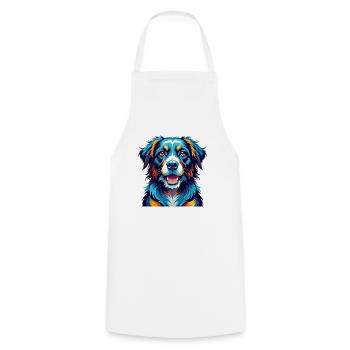 Saarlooswolfhond Dog Breed Colorful Cartoon Kawaii - Cooking Apron - white - Front - AI Model Male 185 dark (185cm)
