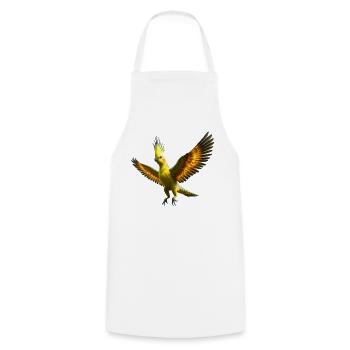 Cockatiel (21) - Cooking Apron - white - Front - AI Model Male 185 dark (185cm)
