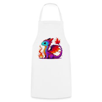 Dragon - Cooking Apron - white - Front - AI Model Male 185 dark (185cm)
