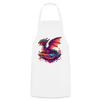 Dragon - Cooking Apron - white - Front - AI Model Male 185 dark (185cm)