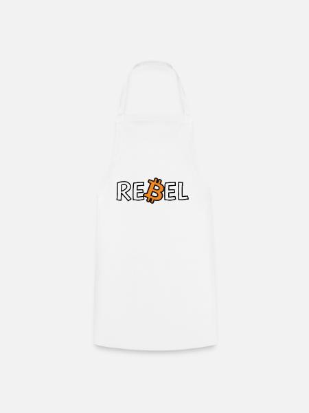 Bitcoin Rebel Kryptowährung Enthusiast T-Shirt - Kochschürze - Weiß