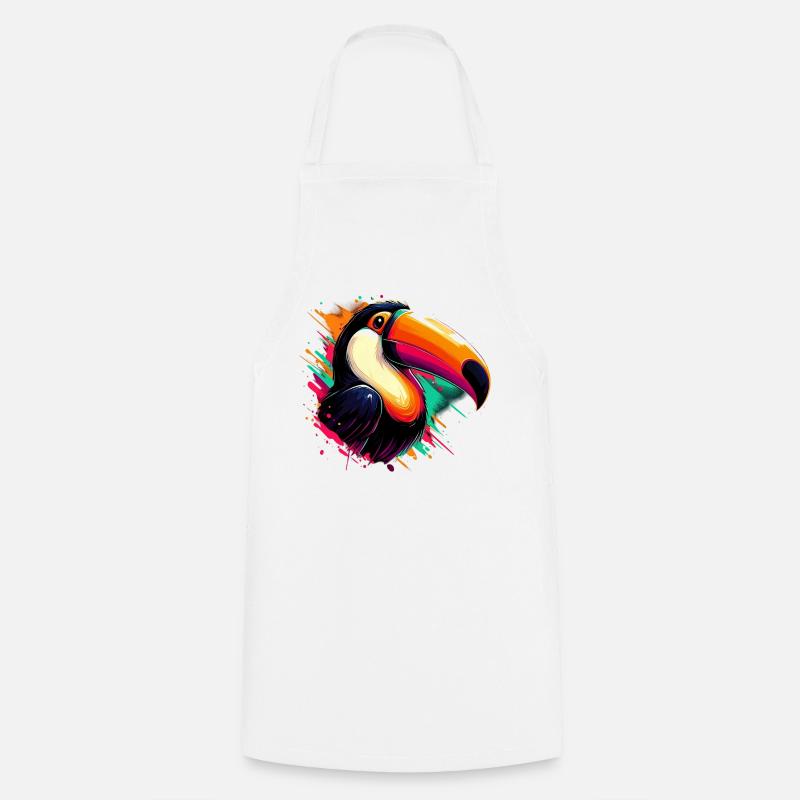 Toucan - Cooking Apron - white