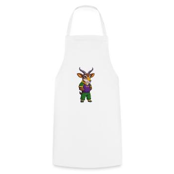 antilope drôle kawaii dessin animé personnage clipart - Tablier de cuisine - blanc - Devant - AI Model Male 185 dark (185cm)