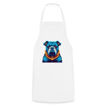 Bulldog coloré Kawaii Dessin animé Personnage Clipart - Tablier de cuisine - blanc - Devant - AI Model Male 185 dark (185cm)