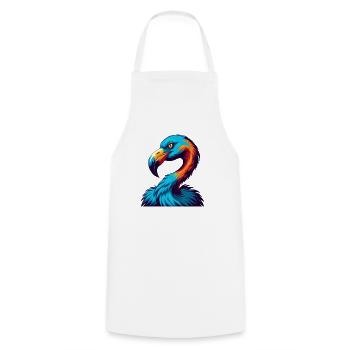 Flamingo Colorful Kawaii Cartoon Character Clipart - Cooking Apron - white - Front - AI Model Male 185 dark (185cm)