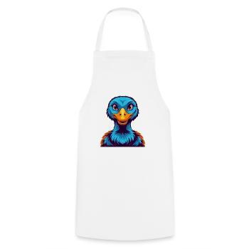 Goose Colorful Kawaii Cartoon Character Clipart - Cooking Apron - white - Front - AI Model Male 185 dark (185cm)