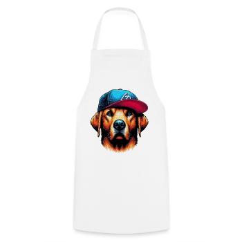 Dog - Cooking Apron - white - Front - AI Model Male 185 dark (185cm)