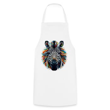 Zèbre - Tablier de cuisine - blanc - Devant - AI Model Male 185 dark (185cm)