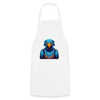 Vulture Coloré Kawaii Dessin Animé Personnage Clipart - Tablier de cuisine - blanc - Devant - AI Model Male 185 dark (185cm)