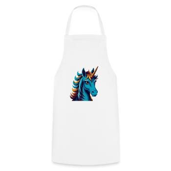 Licorne coloré Kawaii Dessin animé Personnage Clipart - Tablier de cuisine - blanc - Devant - AI Model Male 185 dark (185cm)