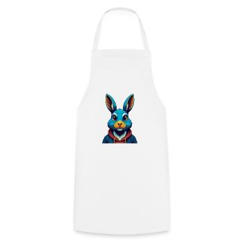 Lapin coloré Kawaii Dessin animé Personnage Clipart - Tablier de cuisine - blanc - Devant - AI Model Male 185 dark (185cm)
