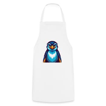 Pinguin Bunte Kawaii Cartoon Figur Clipart - Kochschürze - Weiß - Vorne - AI Model Male 185 dark (185cm)