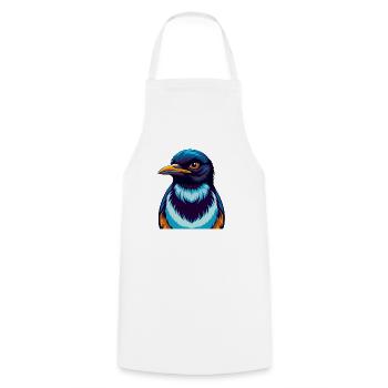 Magpie Colorful Kawaii Cartoon Character Clipart - Cooking Apron - white - Front - AI Model Male 185 dark (185cm)
