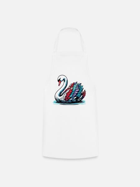 Schwan - Kochschürze - Weiß