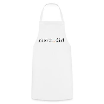 merci dir - 2 Farben - Kochschürze - Weiß - Vorne - AI Model Male 185 dark (185cm)