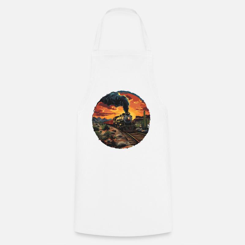 Railway Portrait - Cooking Apron - white