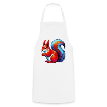Squirrel - Cooking Apron - white - Front - AI Model Male 185 dark (185cm)