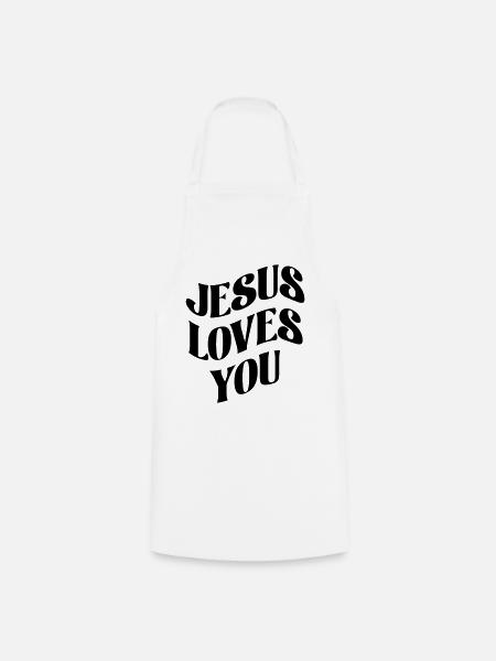 Jesus liebt Dich - Kochschürze - Weiß