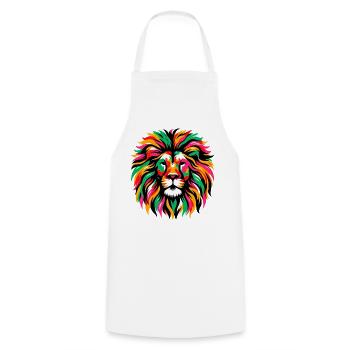 Lion - Cooking Apron - white - Front - AI Model Male 185 dark (185cm)